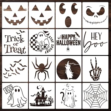Halloween Stencils for Painting 8" Halloween Stencils for Crafts