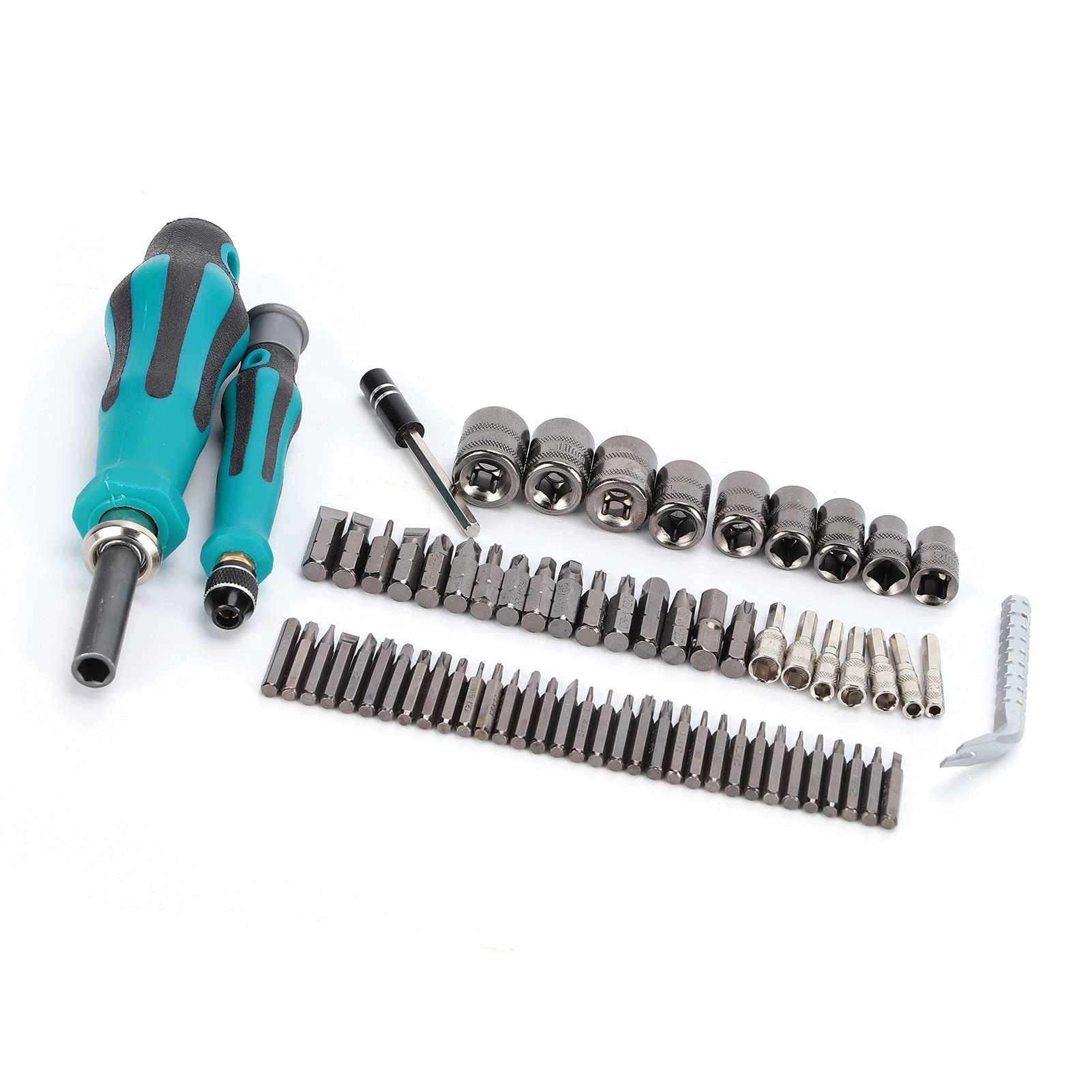 Juego de herramientas de trinquete con puntas de destornillador y vasos para mantenimiento industrial, llave de electricista y kit de herramientas de reparación de acero al cromo