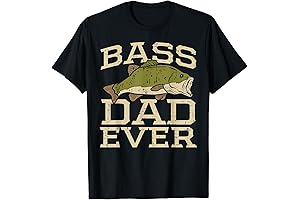 Bass Dad Ever Fishing Fish Fisherman Fathers Day Dad Gift T-Shirt