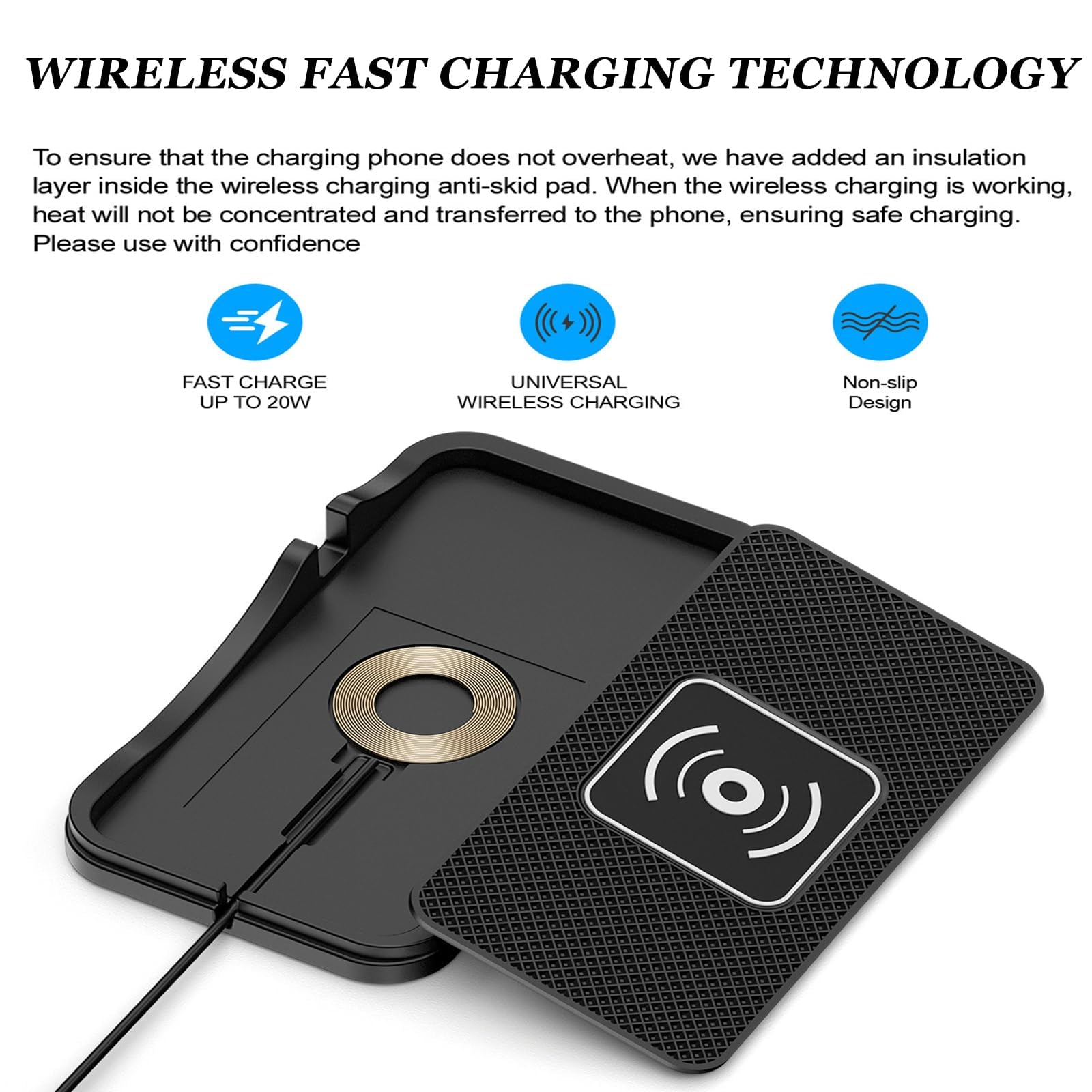 Supporto per Telefono da Auto per Porsche 918 Spyder 2013–2015 Hypercar Supporto Multifunzione per Telefono Antiscivolo Porta USB Lunga 1 m