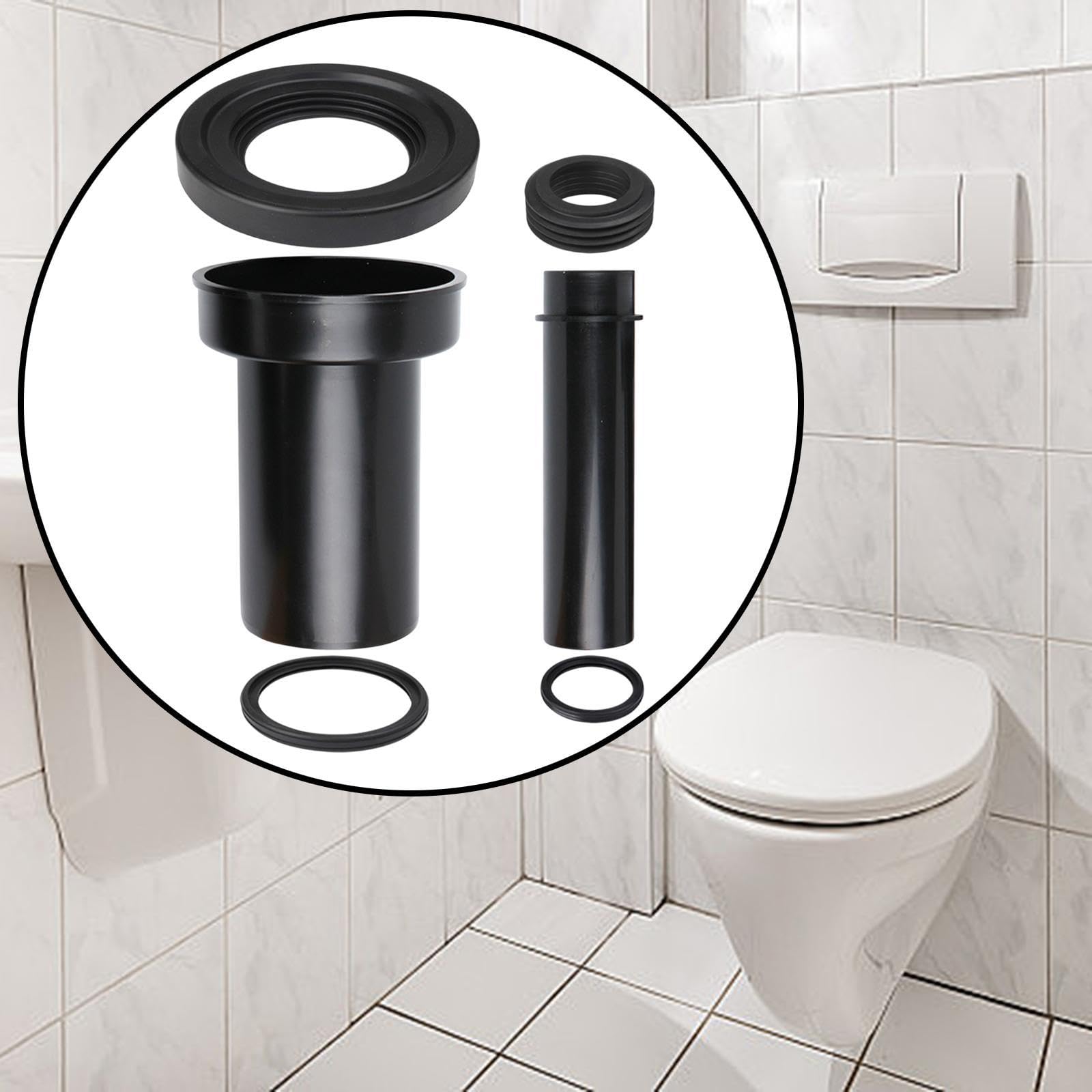 predolo Toilet Drain Pipe Set Abflussrohr für Wandmontierte Toilette Gummidichtung Verdecktes Spülrohr Ersatzteile für Badezimmer Hausinstallation, Typ A