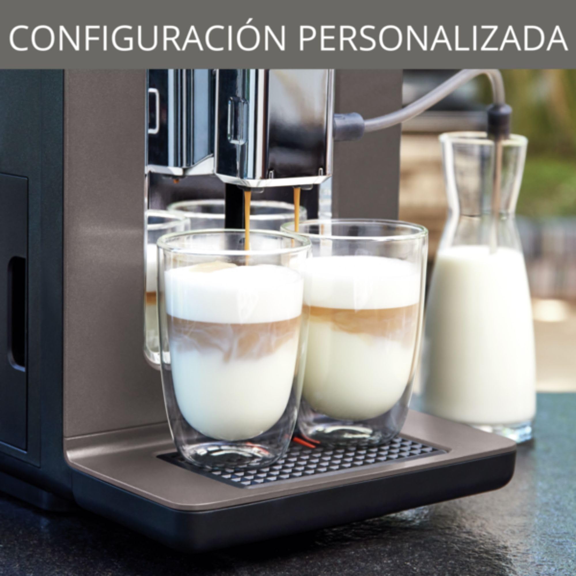 Krups EA895N10 Cafetera automática Evidence One, One Touch Cappuccino, Función de doble taza, 12 especialidades de bebidas, Pantalla a color, Depósito de agua de 2,3 litros, 1450 W