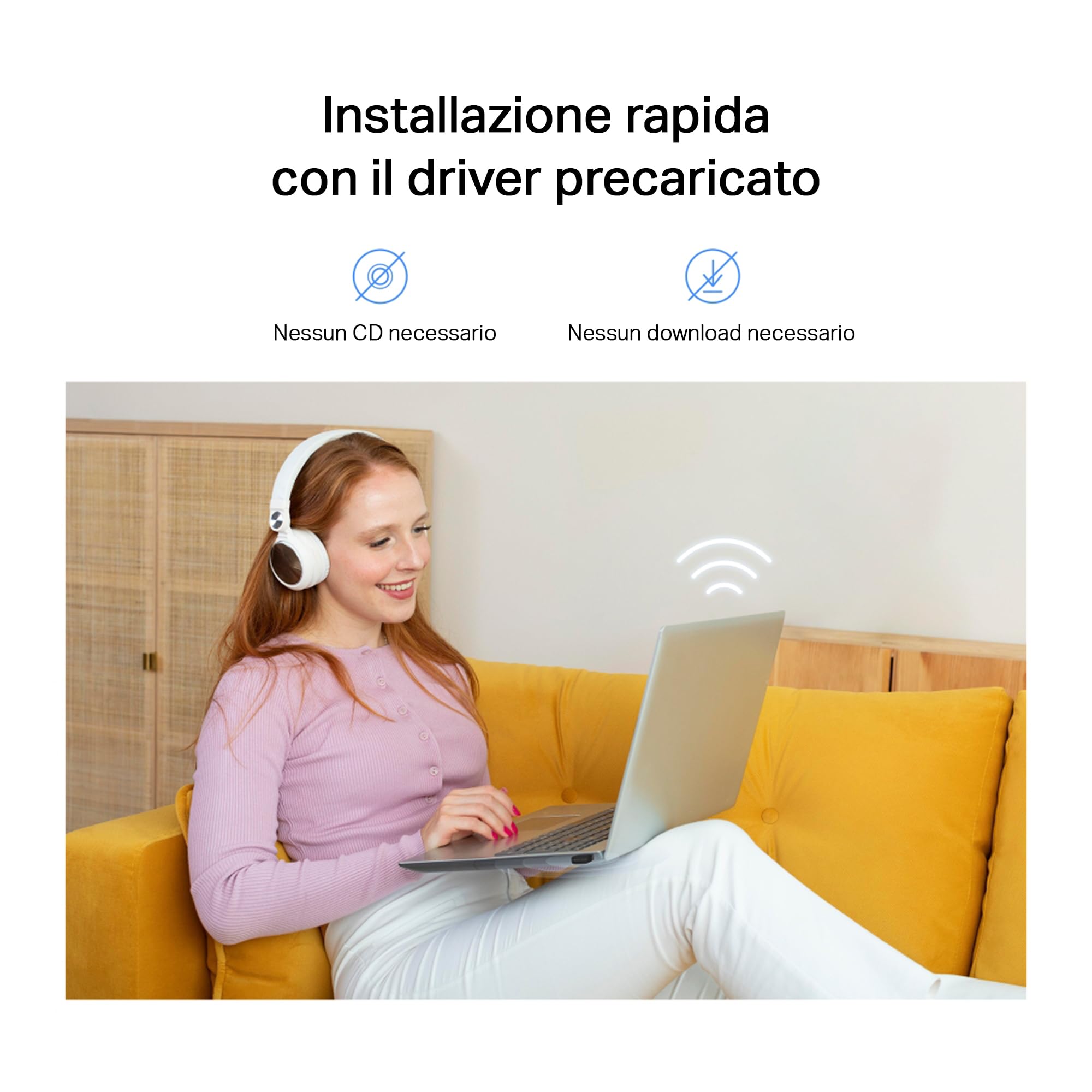 Mercusys TP-Link MA20NB Adattatore WiFi USB AC650Mbps con Bluetooth 5.0, Nano Chiavetta WiFi per PC Fisso, Dual Band 433/200 Mbps, WPA3, USB 2.0, Plug & Play, Compatibile Windows 11/10