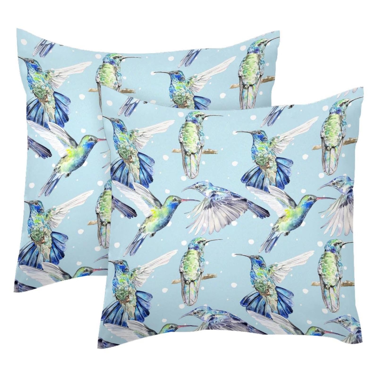Housse de coussin velours colibri 50x50 pour rénover son canapé