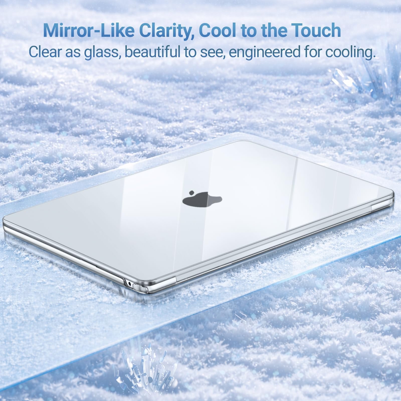 MOSISO Compatible with MacBook Air 13 inch Case M5 2026 M4 2025 M3 M2 2024-2022 A3449 A3240 A3113 A2681,Hard Shell&Keyboard Cover&Screen Film&Pouch for MacBook Air 13.6 inch Case, Crystal Clear — view 3