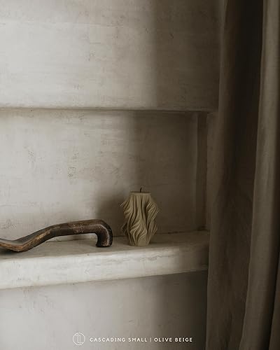 Miniatura 2 de LAWA Vela de onda en cascada  Vela grande y hermosa hecha a mano con aroma de cera de soja, elegante vela estética de burbujas, regalo de