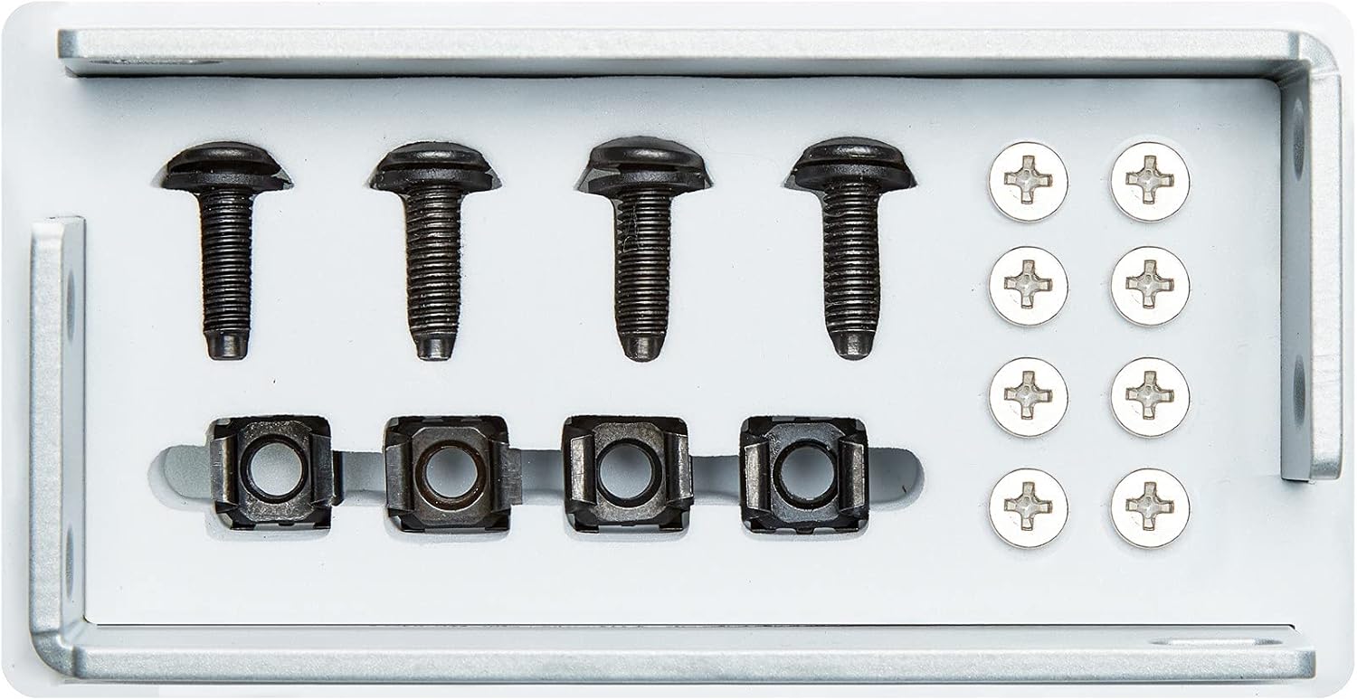 Silver Aluminum Rack Mount Brackets for UniFi 8-Port Switch