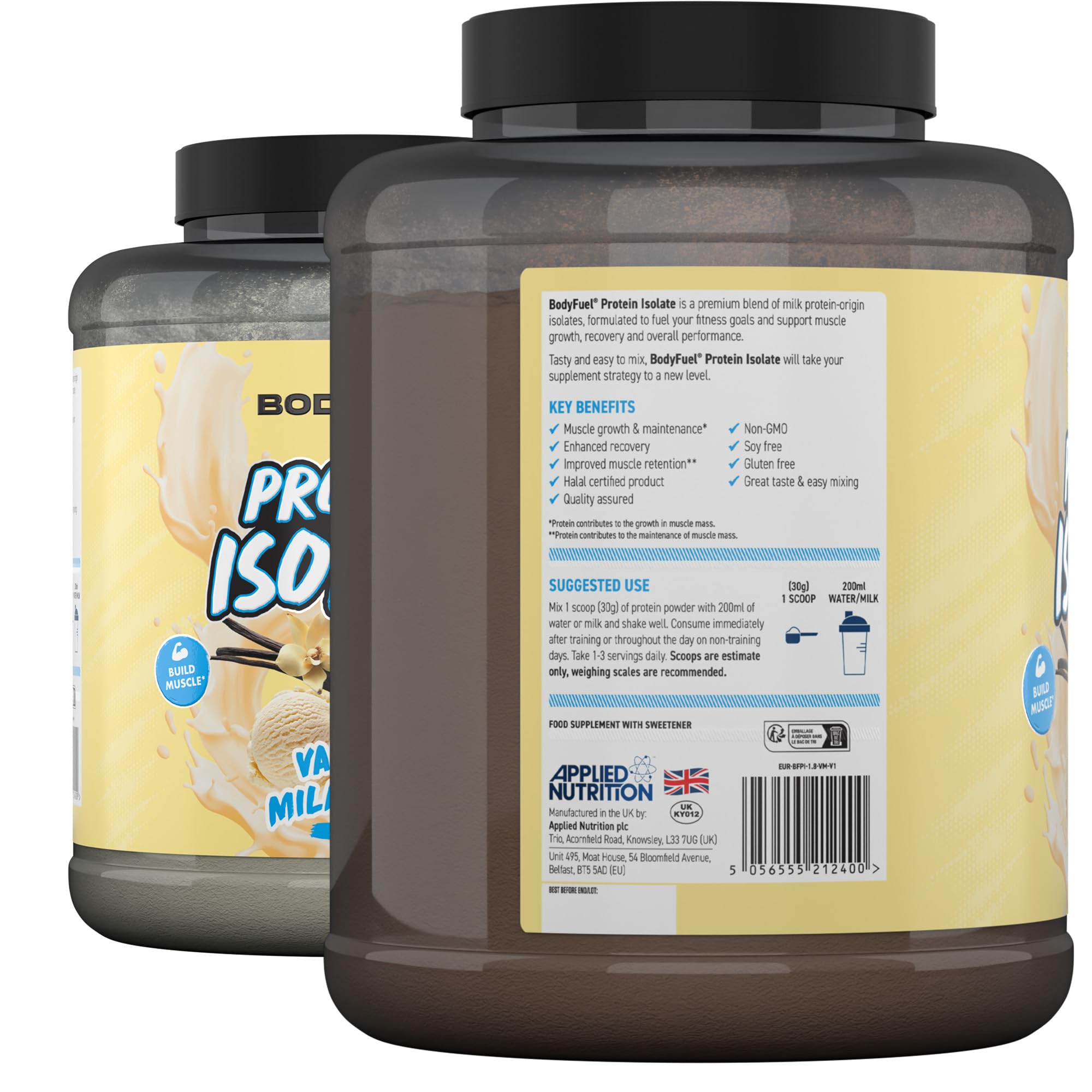 Applied Nutrition BodyFuel Protein Isolate Powder Vanilla Milkshake
