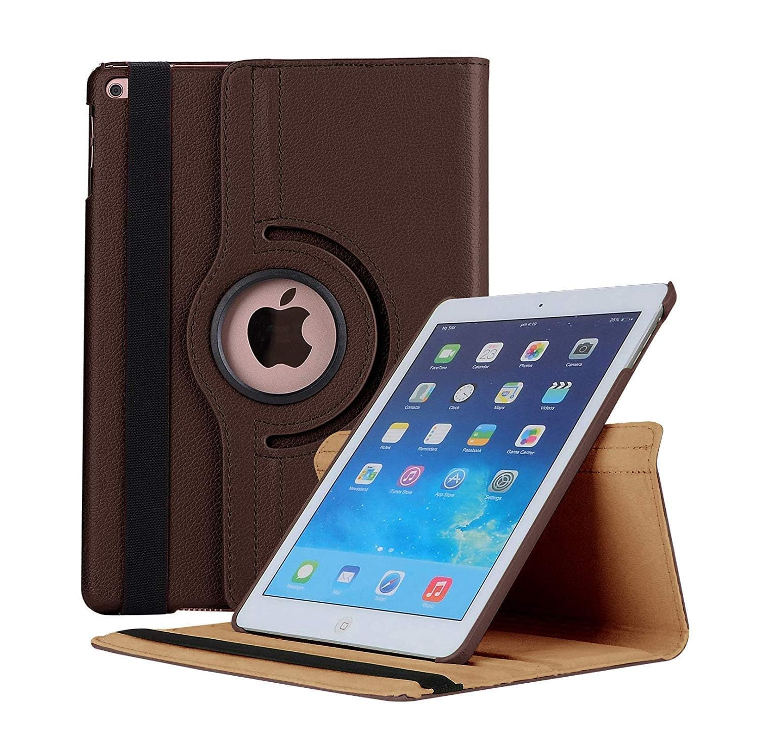 M Cart 360 Degree Rotating Leather Smart Case Cover Stand for iPad Mini 2, Mini 3 (7.9 Inch) A1432, A1454, A1455, A1489, A1601, A1490, A1491, A1599, A1600 (Brown) (B07G2SX4QH) Amazon Price History, Amazon Price Tracker