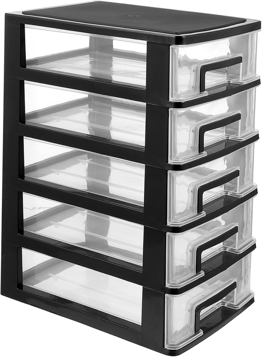 Large Capacity Plastic Drawer Organizer Box for Desk Transparent Cosmetic Storage Holder Jewelry Organizer and Desktop Sundries Storage Cabinet for Vanity and Dresser