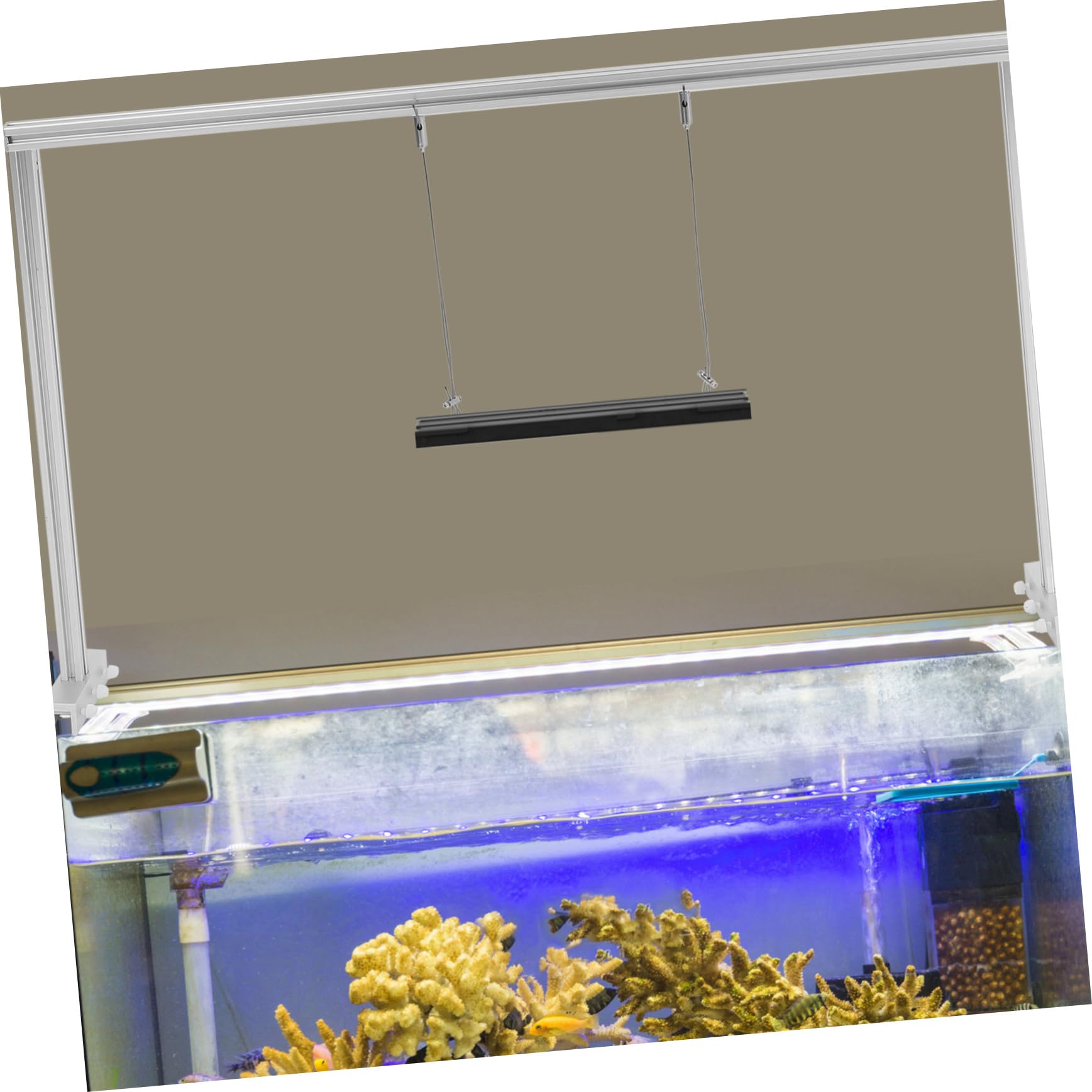 GLEAVI 1 Set supporto luce acquario portalampada per acquari accessori per acquari terrario portalampada a sospensione per acquario supporto per luce dell'acquario Lega di alluminio