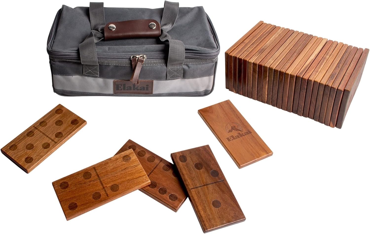 Elakai Outdoor Games for Adults and Family Premium Carry Bag Included Giant Dominoes