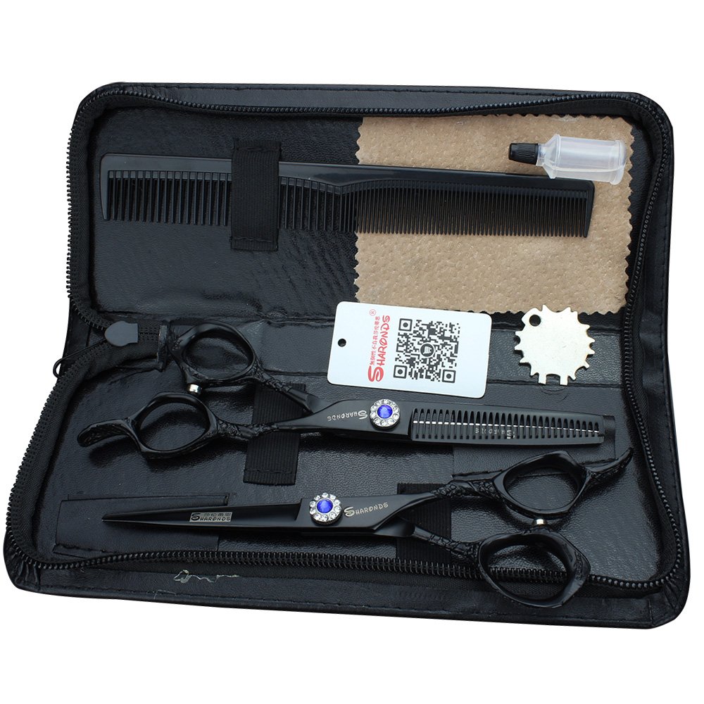 6 pulgadas 17.5cm de gama alta de peluquería tijeras patrón exquisito manejar peluquería herramientas de acero inoxidable peluquería tijeras 440c