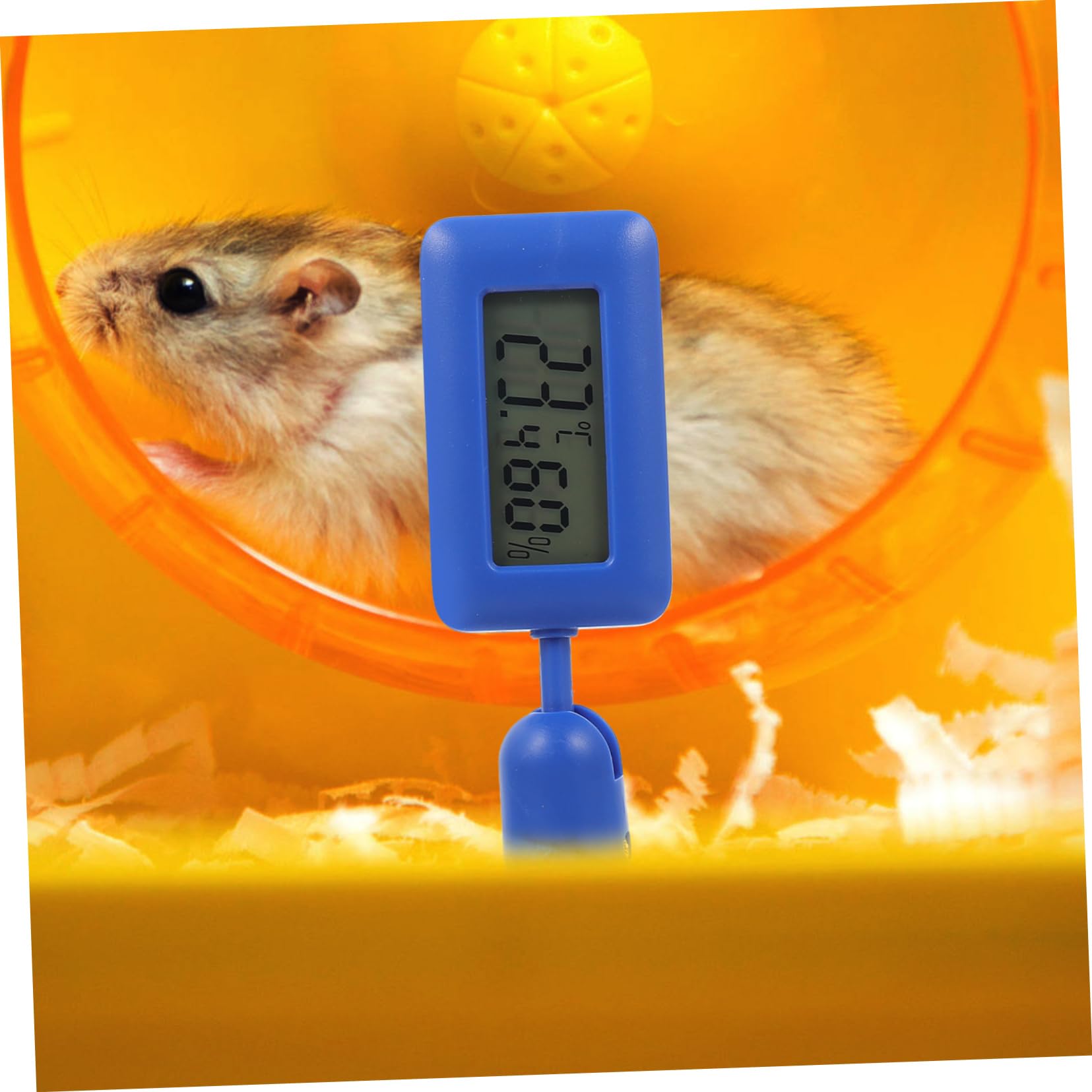 Sosoport 4stücke Reptilien-thermometer Mit Saugnapf Drehbar Blaues Hygrometer Für Terrarien Und Aquarien Digitale Temperatur Und Luftfeuchtigkeitsmessung Installieren Und Praktisch Für