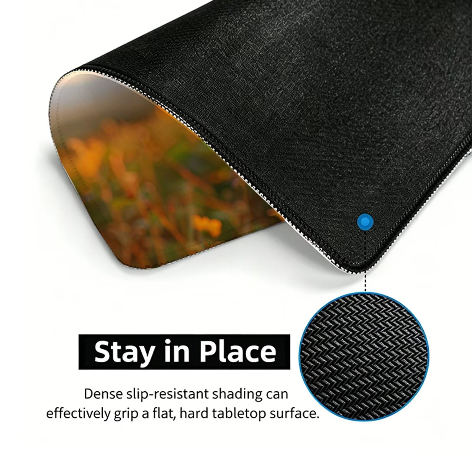 Tournesol Grand Tapis de Souris Gamer 1200x600mm, Tapis de Bureau Gaming Plantes (2) avec Coutures Renforcées, Base en Caoutchouc Antidérapant, Mouse Pad XXL pour Gaming et Bureau, Portable W6-1080