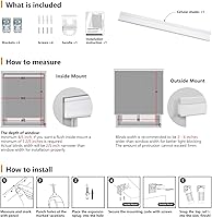 Vista 6 de LazBlinds Persianas Celulares sin Cordón, Persianas de Panal Opacas de Privacidad para el Hogar, Persianas de Aislamiento Térmico y Reducción