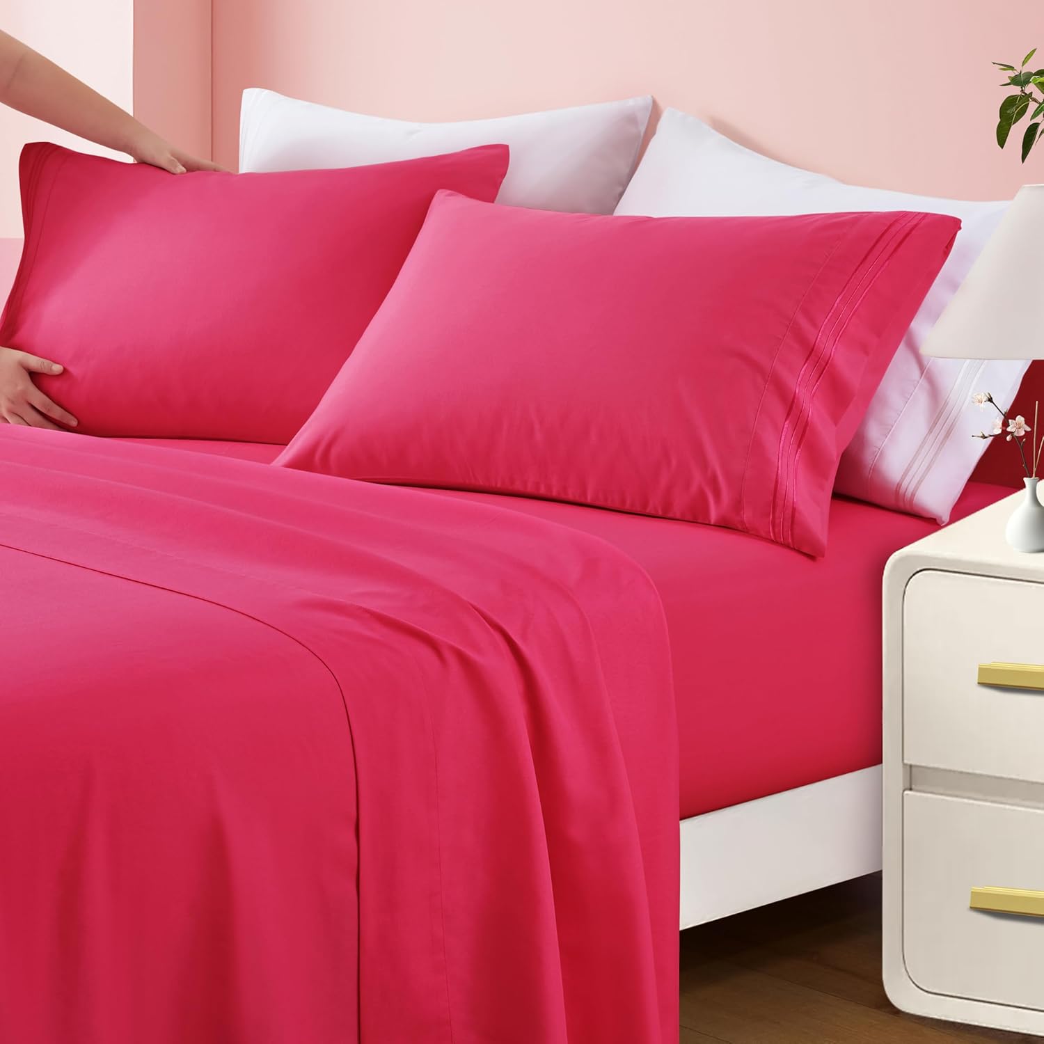 INVGEEXI Twin Sheet Set 3 Piece Microfiber Twin Size