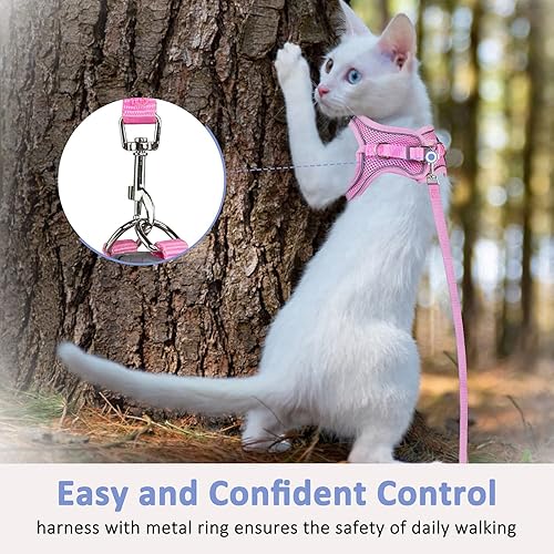 Miniatura 3 de Arnés y correa para gato, chaleco de malla reflectante para caminar al aire libre, arnés a prueba de escapes, chaleco para cachorro, ajuste cómodo,