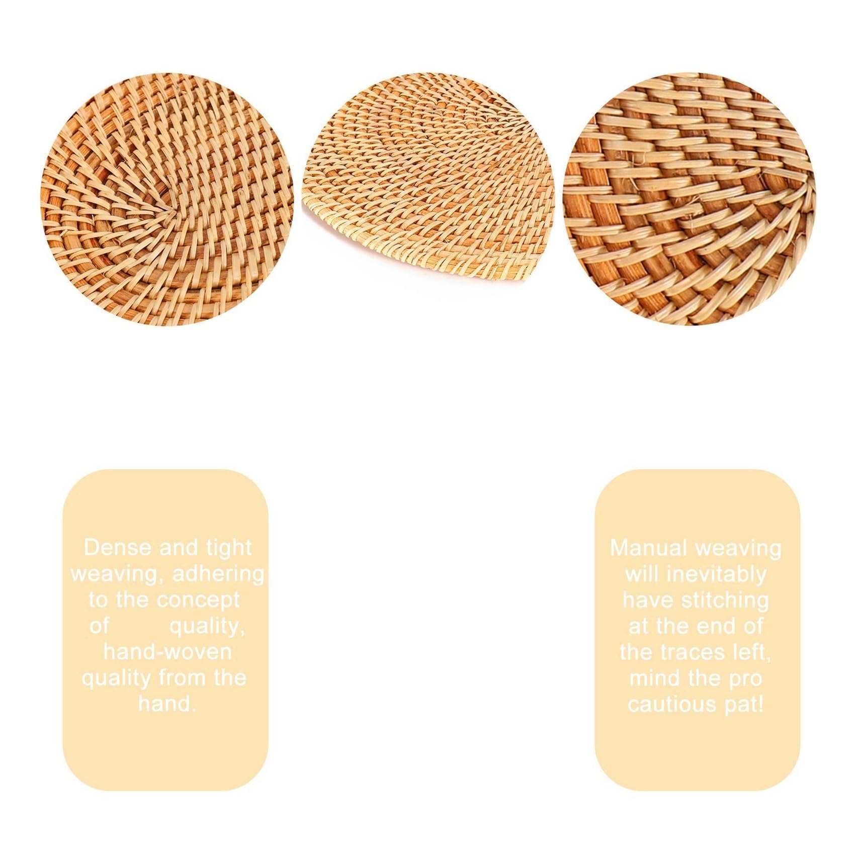 Tovaglietta ovale in rattan da 2 pezzi, intrecciato a mano Per Tavolo | Accessori for la cerimonia del tè, adatti for sala da pranzo, cucina, ecc