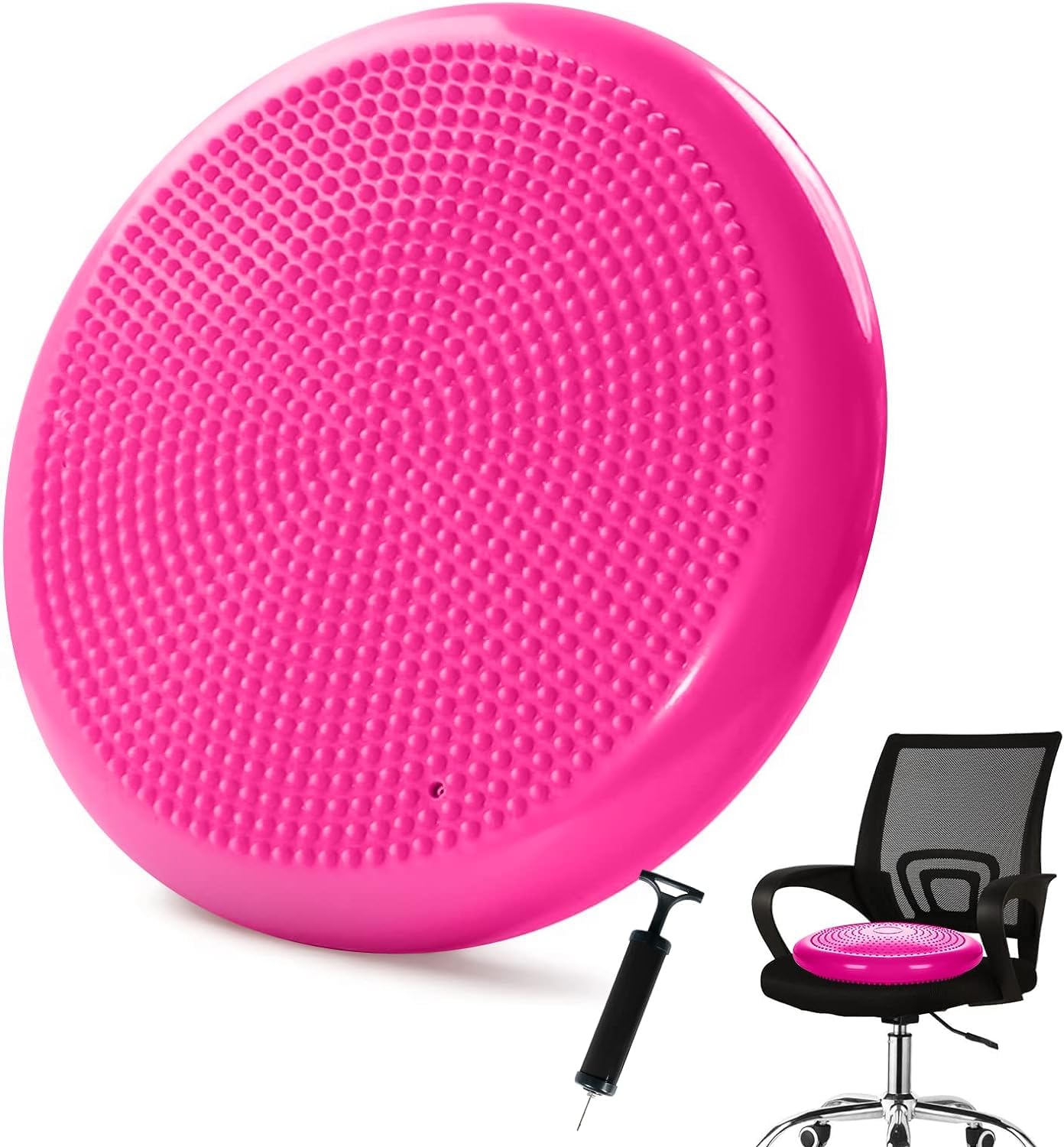 JELLEX Wobble Cushion - Balance Disc for Core Stability, Strengthening, Physical Therapy Exercise, Office Chair or Kids Classroom - Sensory Wiggle Seat Pad w/Air Pump (Multicolour) (B0D7Q8QC72) Amazon Price History, Amazon Price Tracker