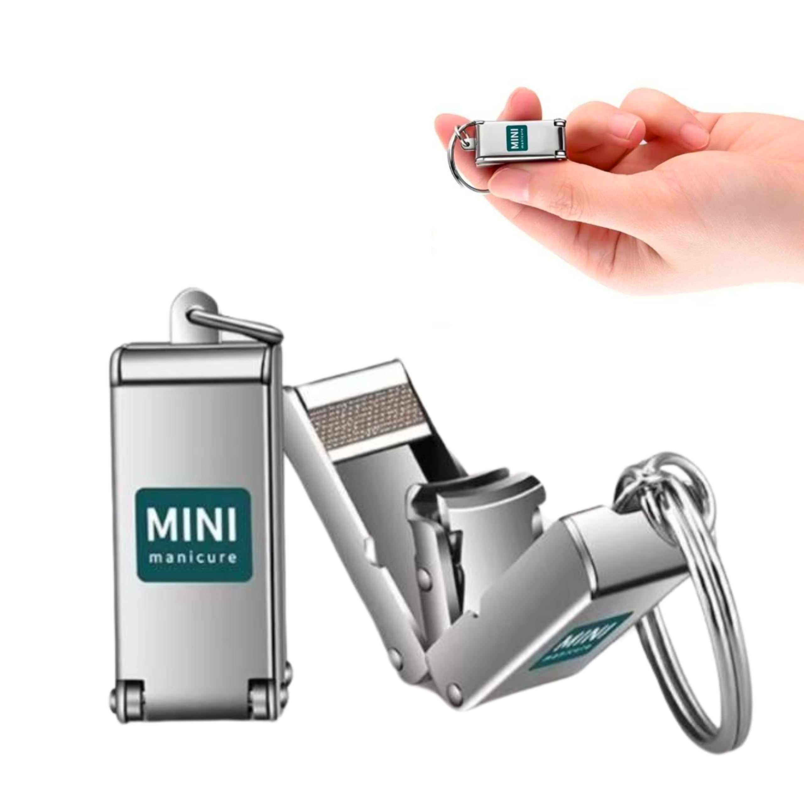 Mini Nail Clippers Keychain, Small Foldable Portable Travel Size Nail Cutter Keyring for Men Women Unisex, Compact Pocket Folding