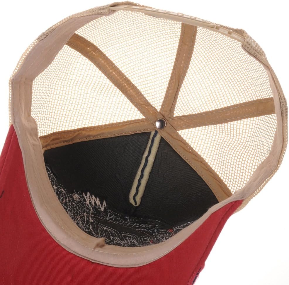 WITHMOONS Meshed Baseball Cap Distressed Trucker Hat Star KR1185 - Image 4