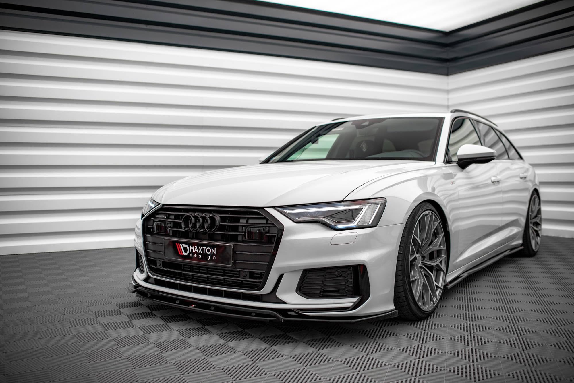 Maxton Design Frontlippe V.3 für Audi S6 / A6 S-Line C8 Limousine/Avant 2018-2026 Hochglanz schwarz