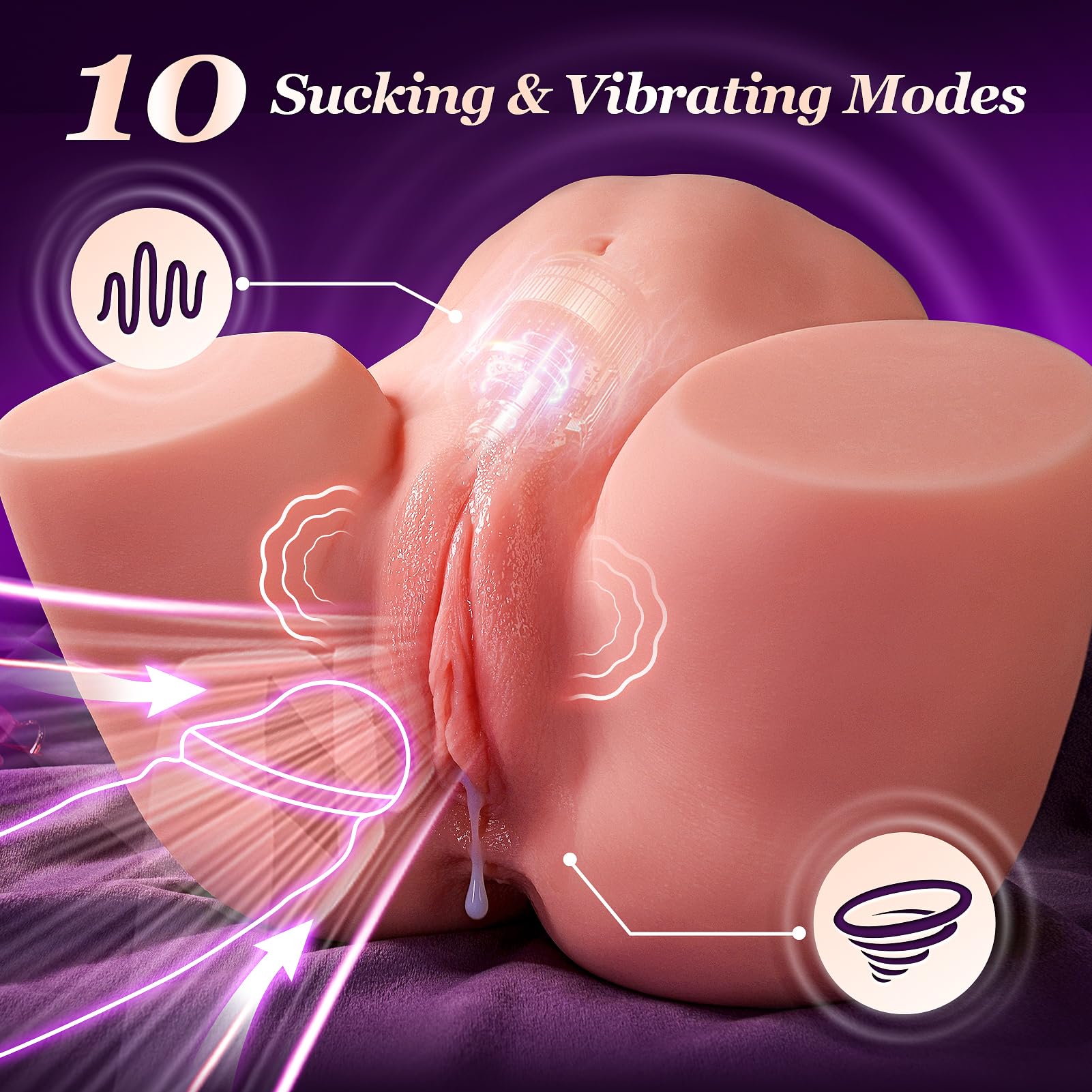 Upgraded 10 Sucking & Vibrating Sex Doll, 15LB Larger Size Electric Penis Pump Extender Enlarger Mens Penis Vibrator Sleeve Silicone TPE Love Dolls Adult Toys Female Sex Toys