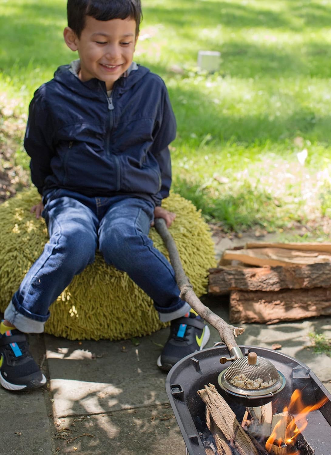 dynamisches Huckleberry Duo - Roast-a-Toast Sandwichmaker & Popcorn Maker für Outdoor Camping - Lets go Outside - Duo Popcorn + Sandwich, Outdoor Pfadfinder Camping Kinder Lagerfeuer