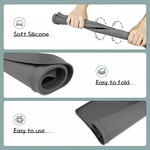 Miniatura 6 de UFIZZY 2 fundas para lavadora y secadora para la parte superior, 27 x 27 pulgadas, tapete protector superior antideslizante para lavadora y