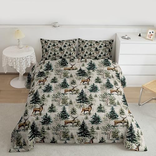 Erosebridal Rustic Deer Comforter Set King Country Wild Anim