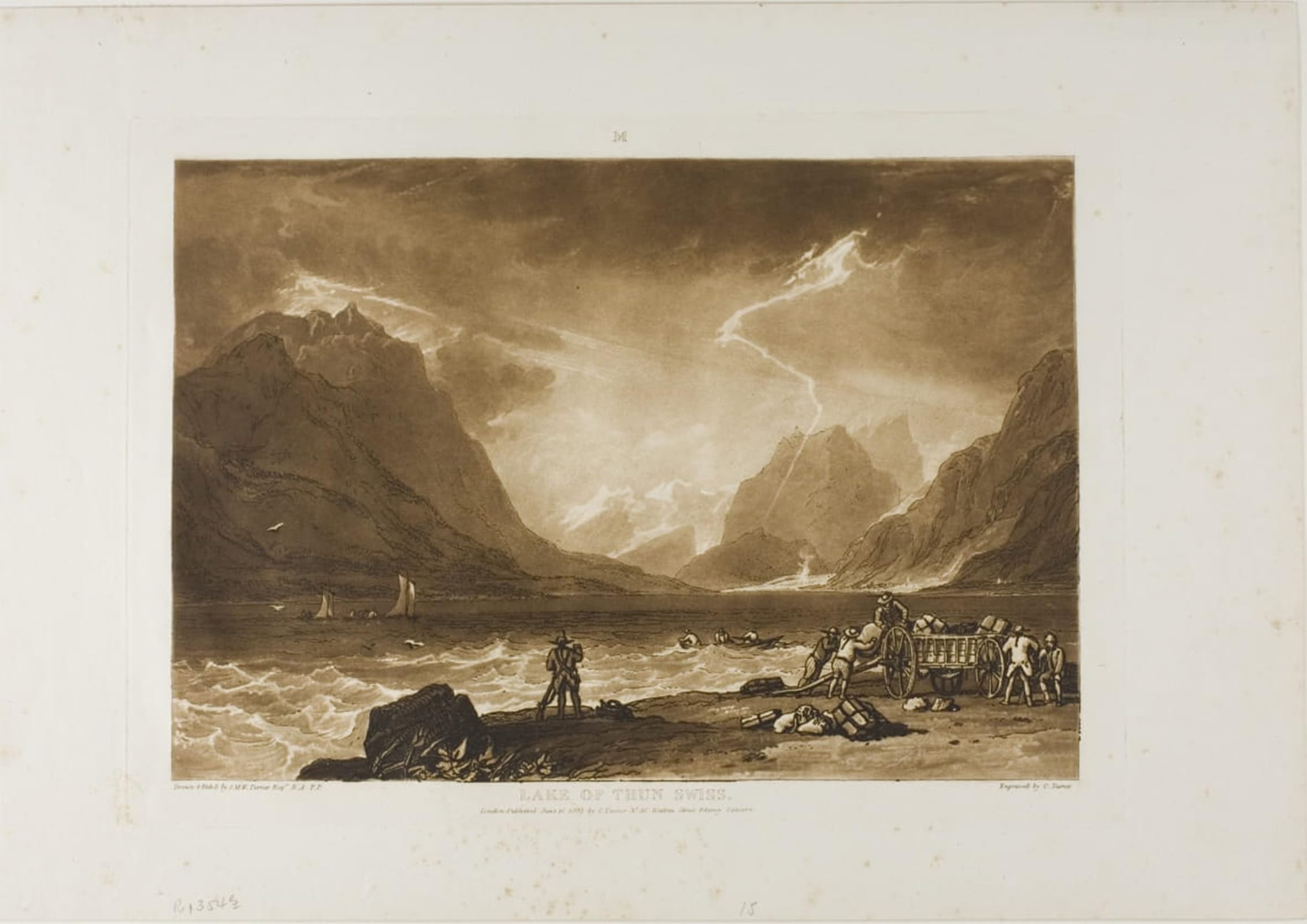 SERENDIPITP Aesthetic Poster Photo Wall Print Retro Picture Lake of Thun by Mallord William Turner Modern Wall Artwork for Home Decor 60x90cm