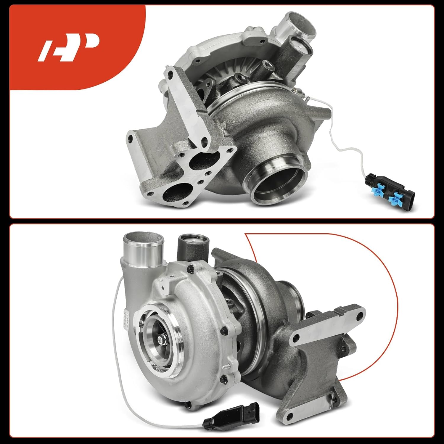 A-Premium GT3788VA Complete Turbocharger Turbo Kit with Gasket Compatible with Chevrolet & GMC Models - Silverado 2500HD 3500HD, Sierra 2500HD 3500HD, 2004-2010, 6.6L - Replaces 8973878965