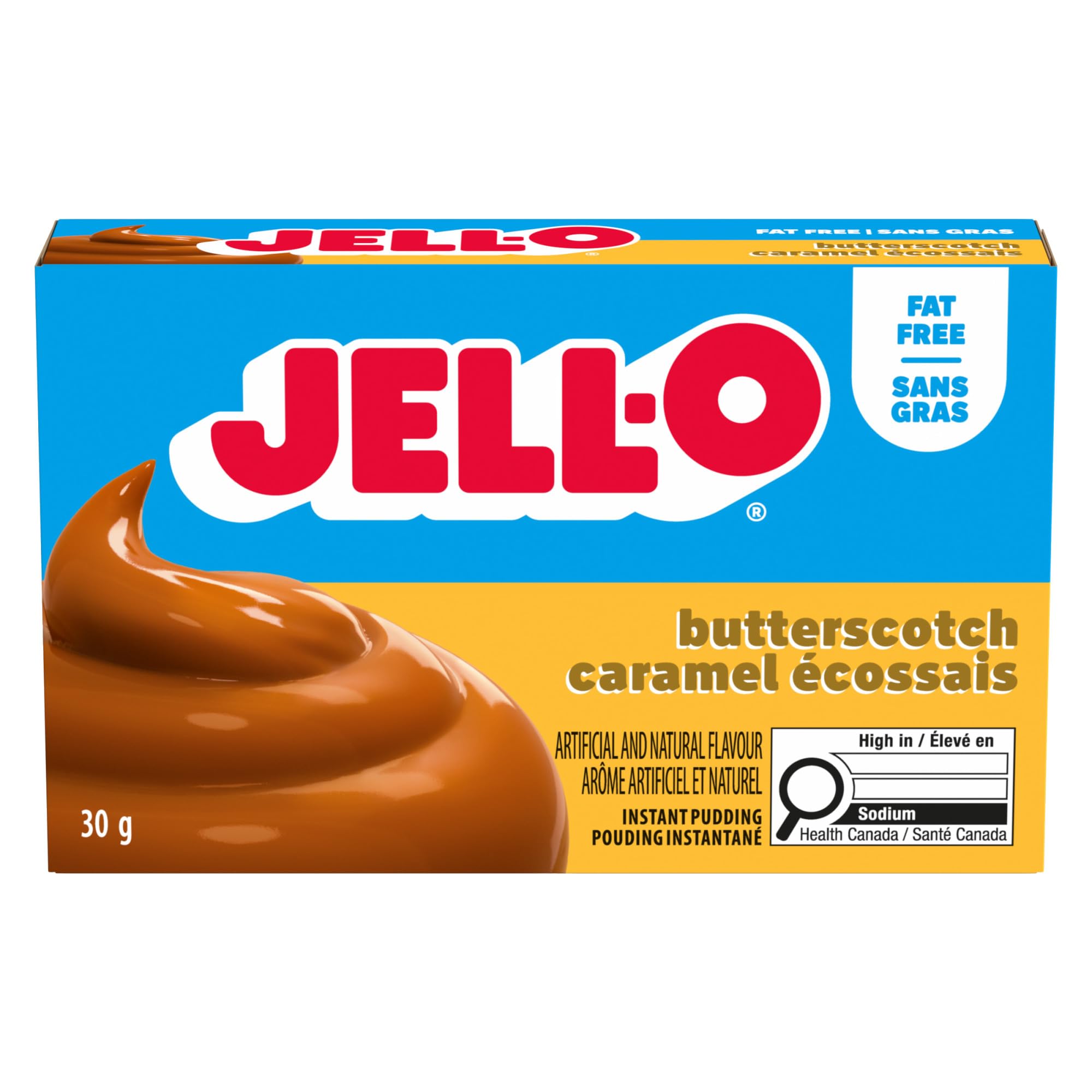 Jell-O Fat Free Butterscotch Instant Pudding Mix, 24 ct Case