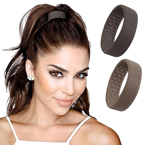 PONY-O mediano para cabello fino a normal o ligeramente grueso, soporte revolucionario para coleta PONY-O revolucionario, paquete de 2 unidades,