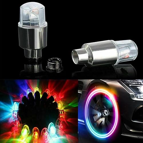 Miniatura 2 de 24 luces LED para rueda, luz intermitente, tapa de válvula de neumático, lámpara para automóviles, camiones, motocicletas y bicicletas (24 piezas