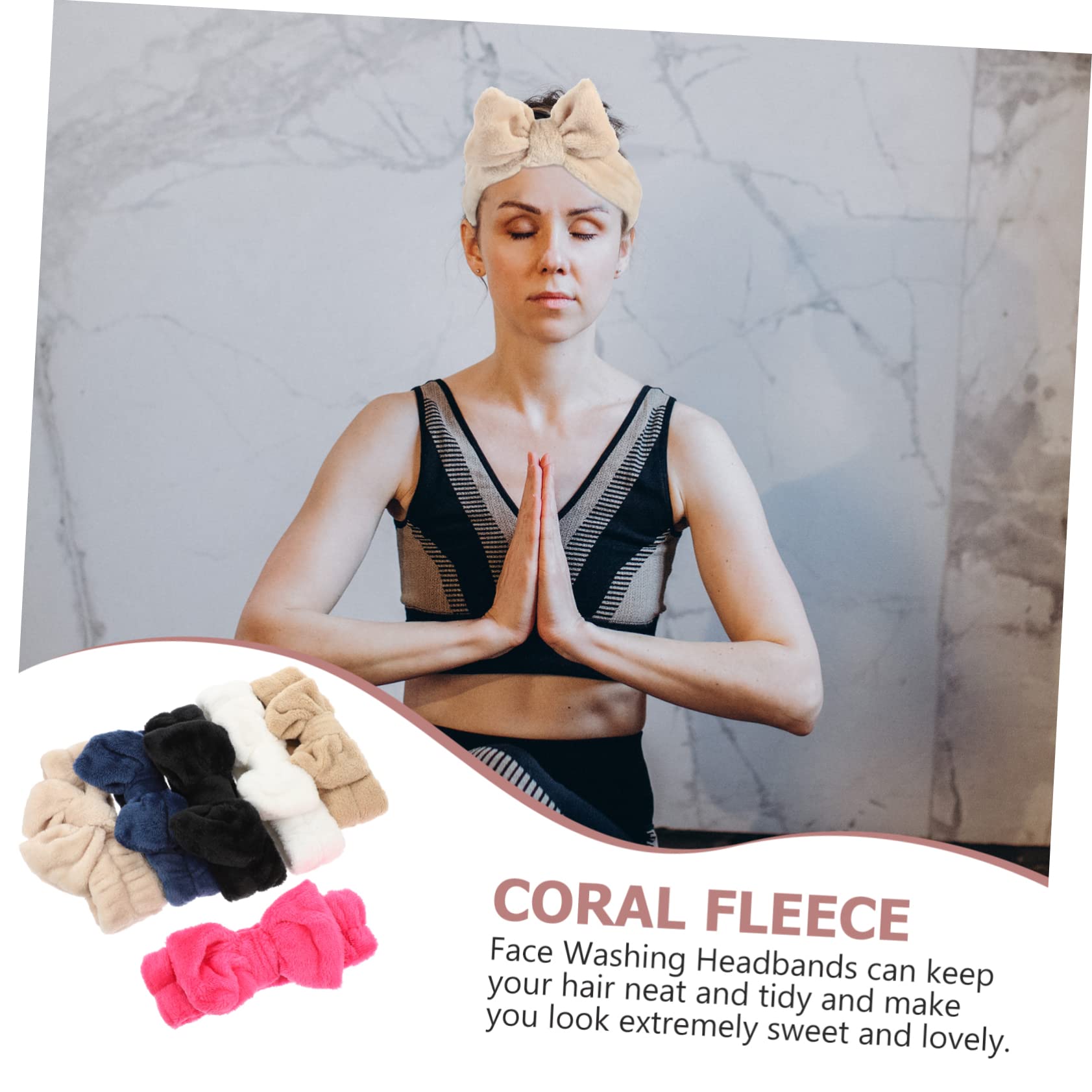 FRCOLOR 18pezzi Fasce Per Lavaggio Viso Headband Per Skincare Pile Elastiche e Comode Per Makeup e Trattamenti Di Bellezza Stile Chic e Design Alla Moda