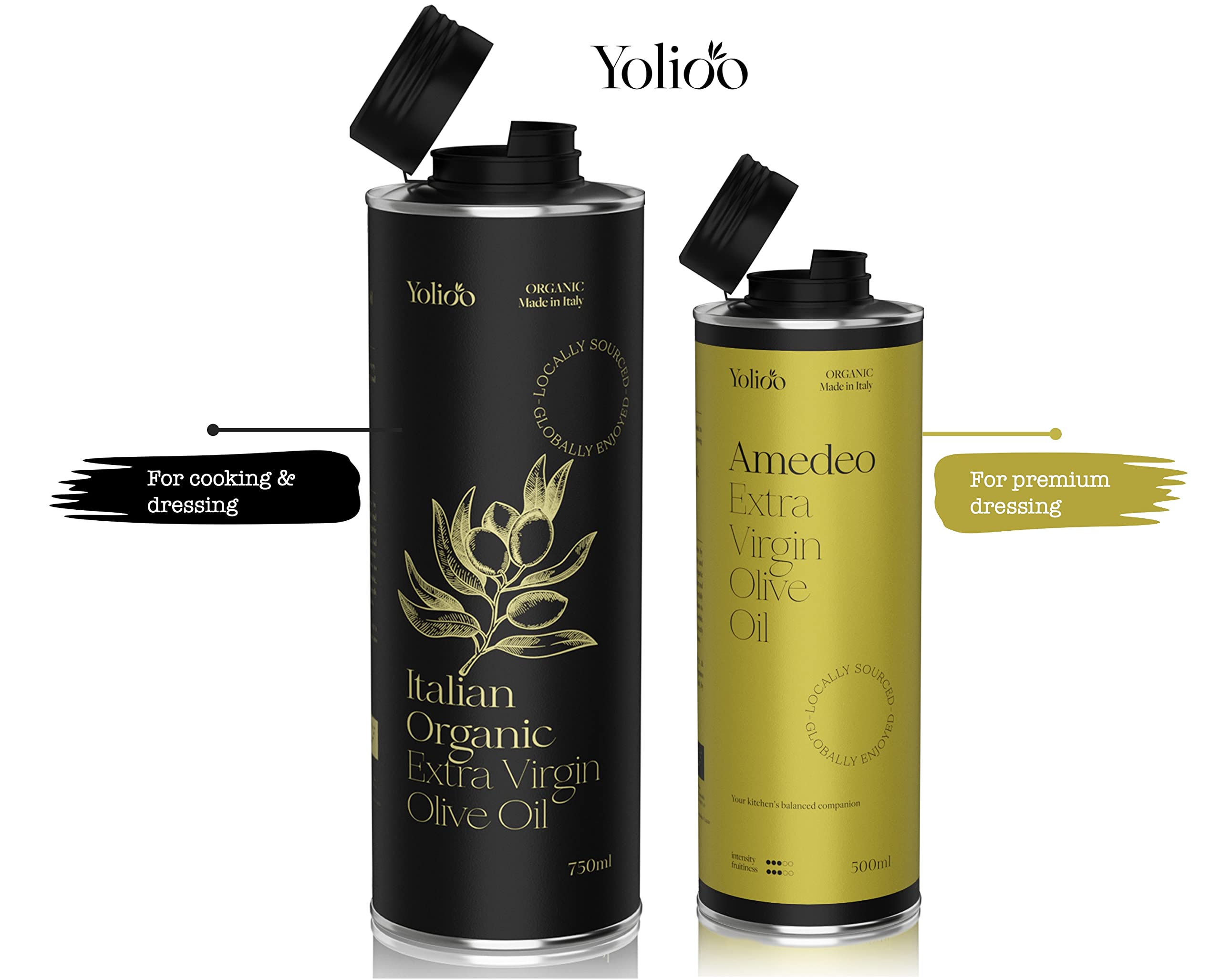 Amadeo Yolioo | zrównoważona | oliwa z oliwek Extra Virgin 500 ml | tłoczona na zimno | Toskania, Włochy (1) (2)