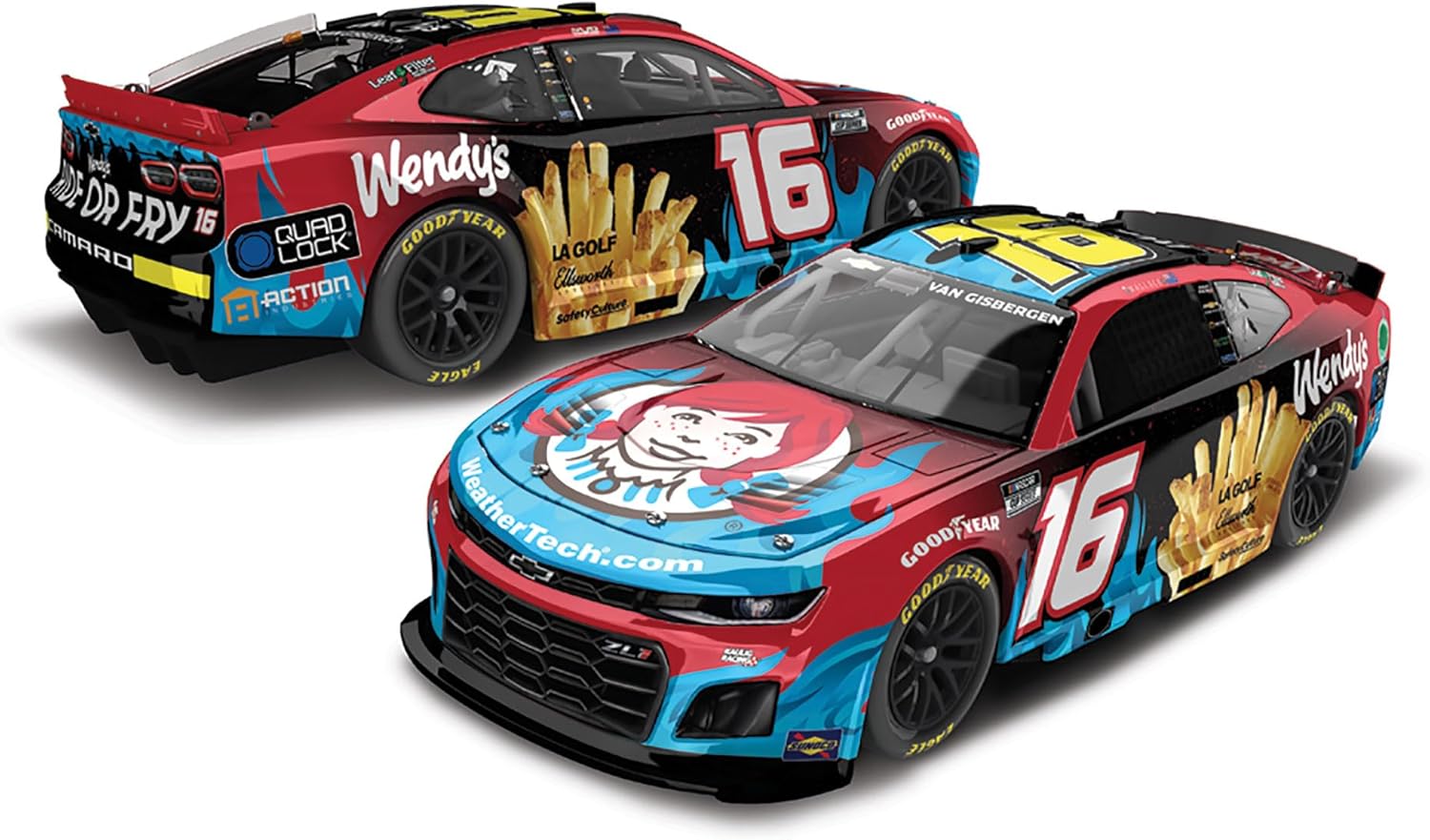 Lionel Racing Shane Van Gisbergen 2024 Wendy’s No. 16 ARC 1:24 Scale Diecast Car