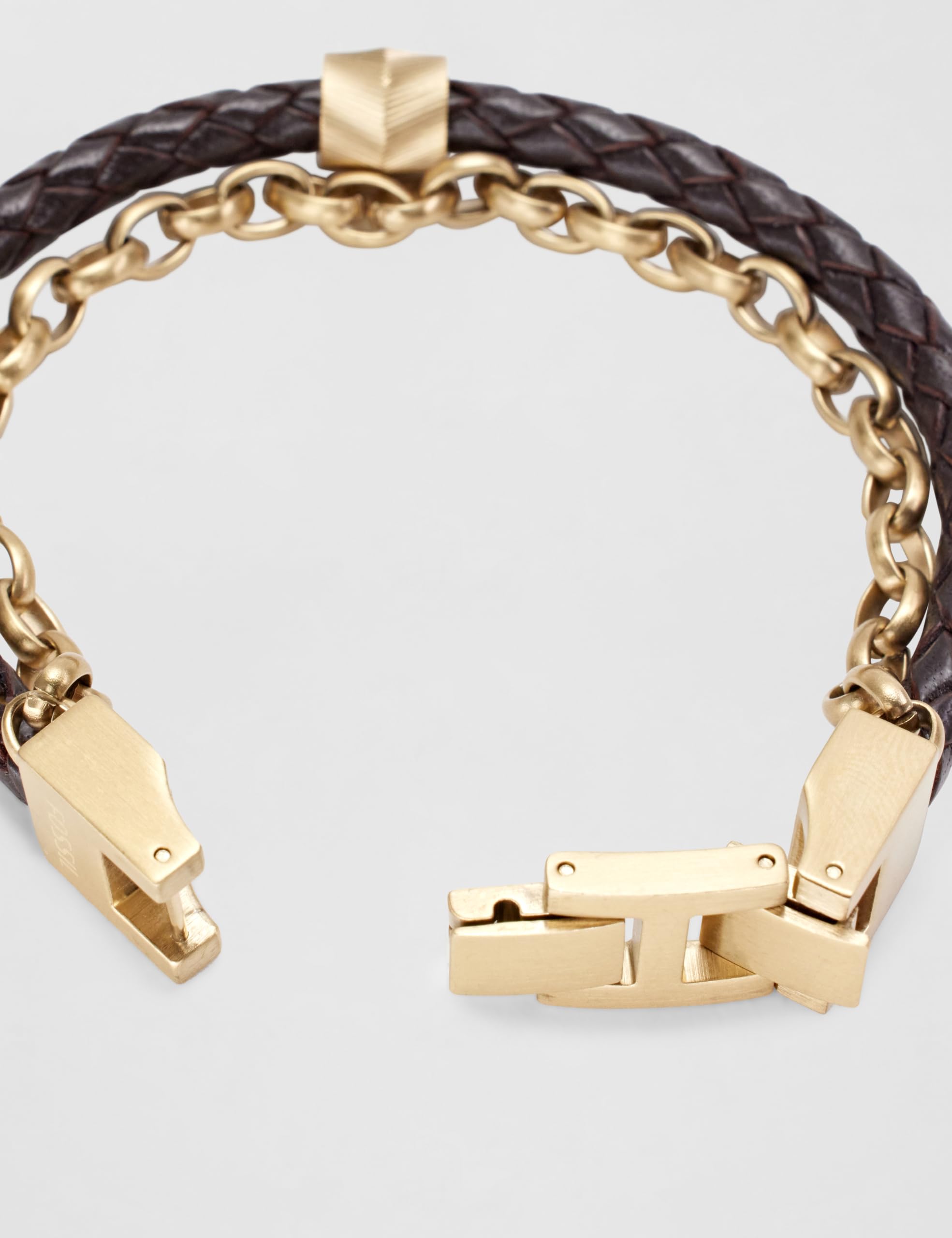 Fossil Casual texture Herrenarmband aus Leder oder Edelstahl mit Magnet-, Falt- oder Schnallenverschluss