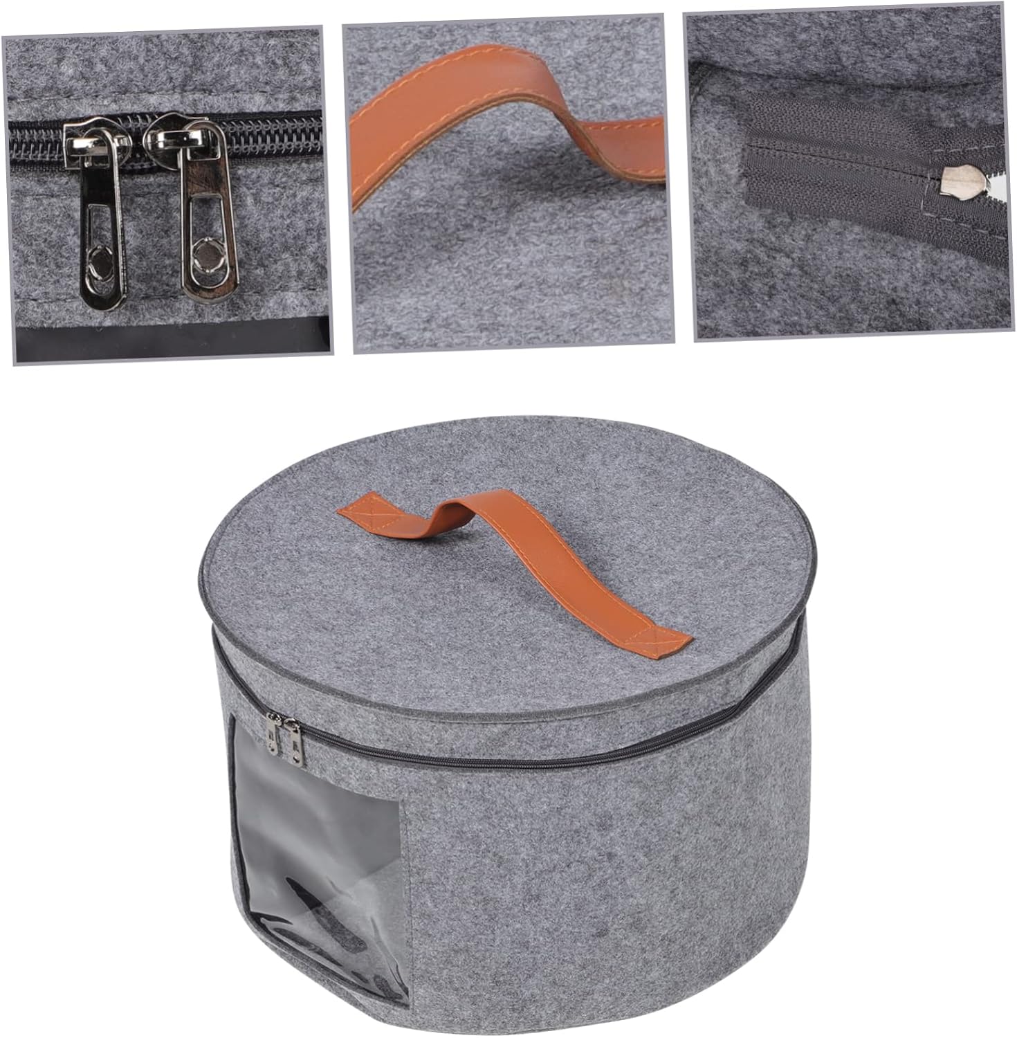 Zerodeko Hat Storage Box for Travel Foldable with Panel