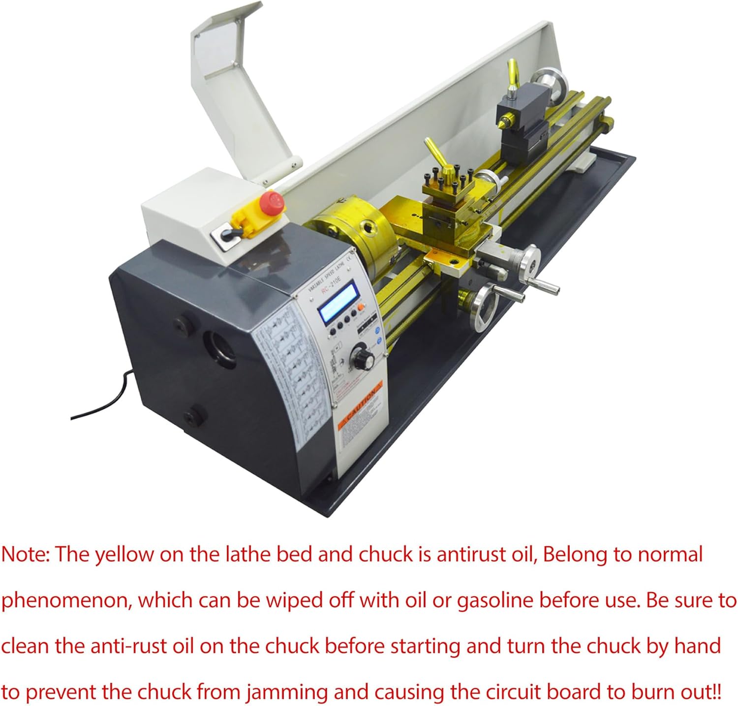 Metal Bench Lathe 8"*39" Benchtop Mini Metal Lathe Metric and Imperial Electronic Gear Lathe for Woodworking Metalworking Variable Speed 50-2500rmp 4-Way Tool Post,Three-Jaw Chuck 110V 1100W