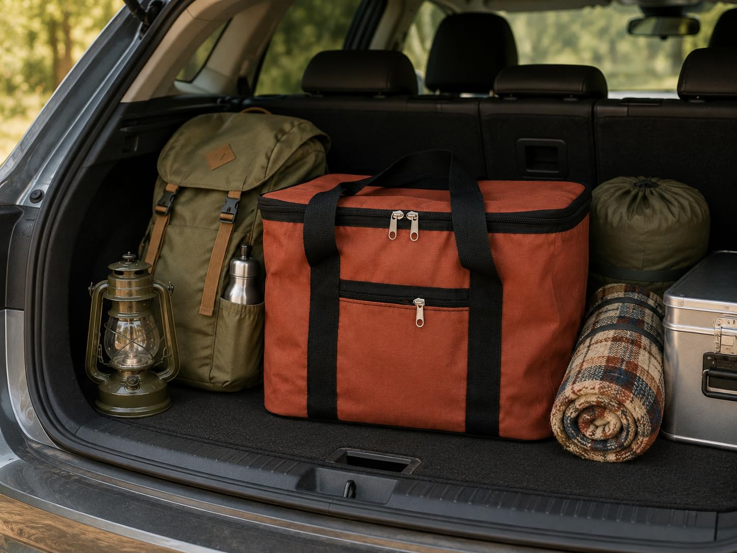 DORDOİ Kiremit Rengi 22 Litre Termal Piknik ve Taşıma Çantası – Su Geçirmez Kumaş, Kalın Yalıtımlı İç Kaplama, 2 Bölmeli Soğuk-Sıcak Tutucu Çanta (39x27x23 cm)