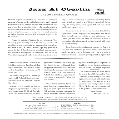 Miniatura 2 de Jazz At Oberlin (Original Jazz Classics Series)LP