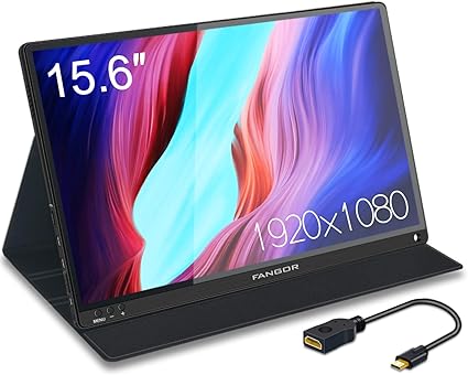 Fangor モバイルモニター 15 6インチ モバイルディスプレイ 19 1080fhd 内蔵スピーカー スタンド付き ポータブルモニター Ps4 Ps5 Switch Xbox Tv Stick Laptop スマホ パソコン Hdmi Usb Type C 日本語取扱説明書 三年保証 Fangor