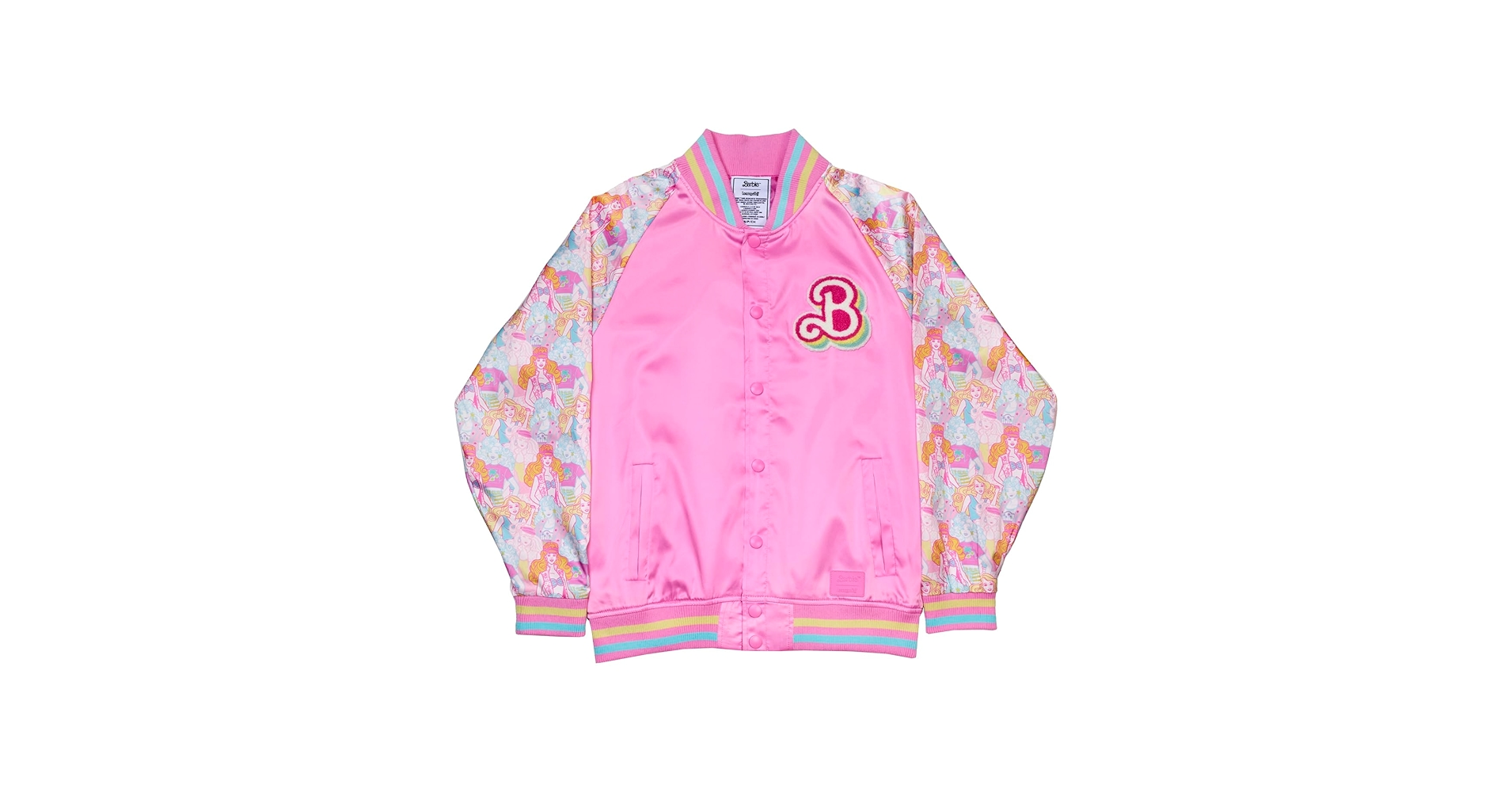 【LOUNGEFLY】★ジャケット★ Barbie Unisex Bomber Jacket Amazon.com: Loungefly Barbie 65th Anniversary Bomber Jacket