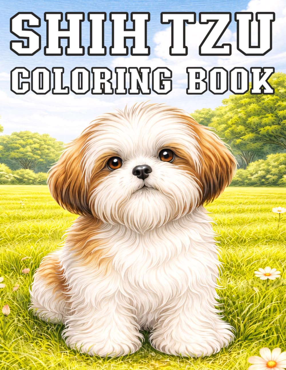 Shih Tzu Coloring Book: A Relaxing Collection of Adorable Fluffy Puppies in Everyday Scenes for Stress Relief and Creative Fun (My Cute Dog Coloring Collection)