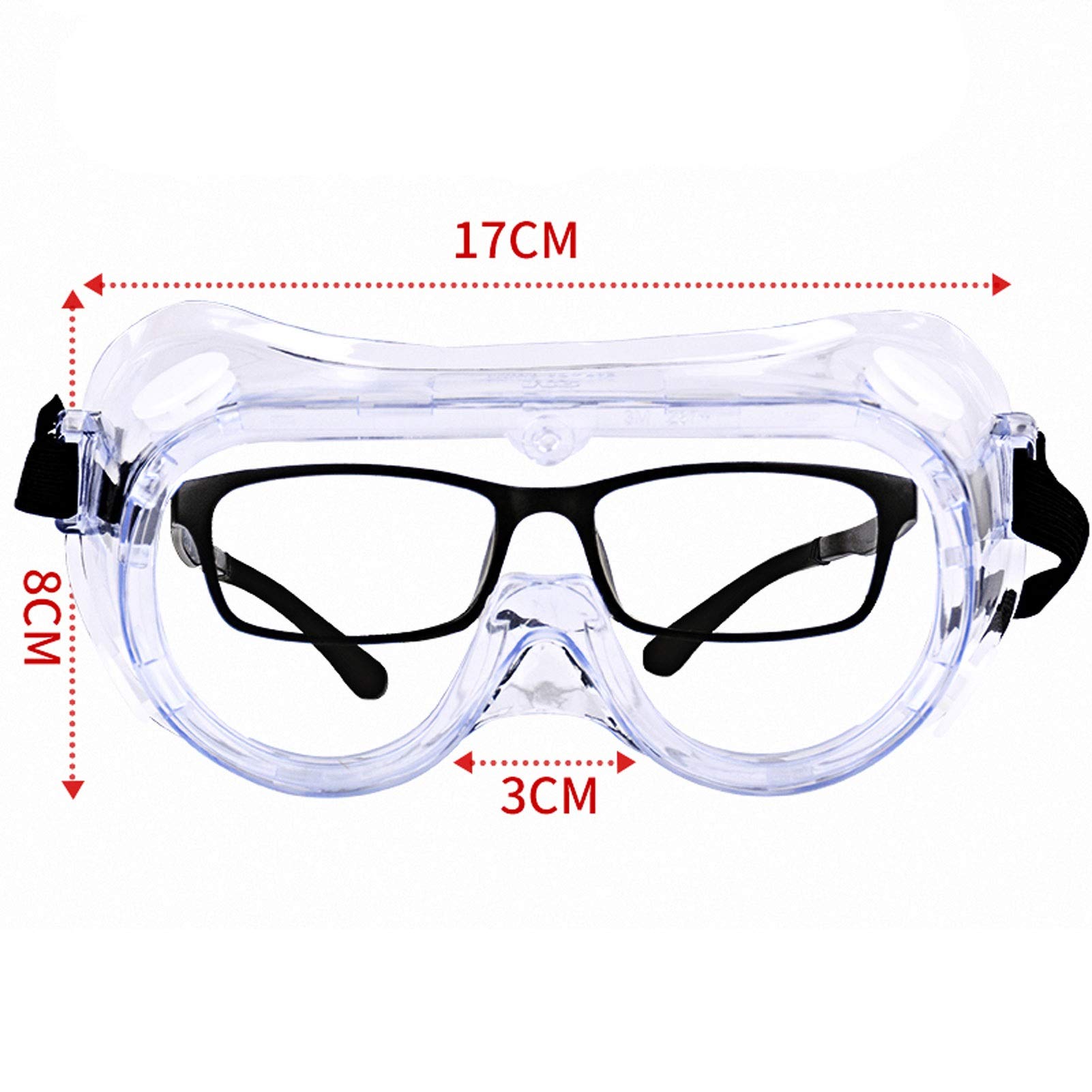 PENGQ Gafas de Seguridad, Anti-vaho Gafas de Seguridad Gafas, Gafas de médicos Que Pueden ser Usados ​​en Gafas, Laboratorio de Gafas, Lentes de protección médica