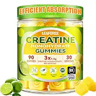 Creatine Monohydrate Gummies for Men & Women, 4.5g Creatine Monohydrate per Serving – Easy Daily Creatine Supplement for Workout & Fitness Support, Vegan, Lemon Flavor, 90 Gummies