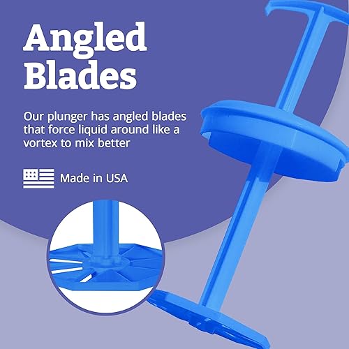 Miniatura 4 de Jarra mezcladora para bebidas, jarra de agua de plástico con tapa y émbolo con cuchillas en ángulo, recipiente de jugo de mezcla fácil, capacidad de